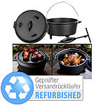 Rosenstein & Söhne Dutch Oven aus Gusseisen mit Standfüßen, Versandrückläufer Rosenstein & Söhne Dutch Ovens