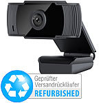 Somikon Full-HD-USB-Webcam mit Mikrofon, Versandrückläufer Somikon Webcams