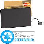 revolt Ultra-Slim-Powerbank im Kreditkarten-Format,Versandrückläufer revolt USB-Powerbanks kompakt