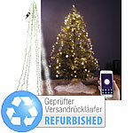 Lunartec WLAN-Tannenbaum-Überwurf-Lichterkette mit App, Versandrückläufer Lunartec WLAN-Weihnachtsbaum-Überwurf-Lichterketten mit App