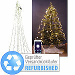 Lunartec WLAN-Tannenbaum-Überwurf-Lichterkette mit App, Versandrückläufer Lunartec WLAN-Weihnachtsbaum-Überwurf-Lichterketten mit App