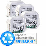 Luminea Home Control 4er-Set WLAN-Unterputzmodule für smarte Rollladen, Versandrückläufer Luminea Home Control WLAN-Unterputzmodul für Rollladen-Steuerung per App 
