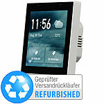 Luminea Home Control -GatewayEinbau-Smarthome-Zentrale,  Versandrückläufer Luminea Home Control WLAN-Touchscreen-Steuerungen mit ZigBee-Gateway für ELESION