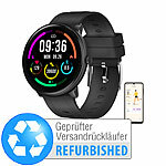 newgen medicals ELESION-kompatible Fitness-Smartwatch, Bluetooth, Versandrückläufer newgen medicals
