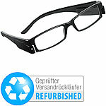 PEARL Modische Lesehilfe, +1.0 dpt, mit LED-Leselicht, Versandrückläufer PEARL LED Lesebrillen