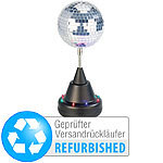 Lunartec Farbwechsel-LED-Discokugel mit Motor und St&auml;nder (Versandr&uuml;ckl&auml;ufer) Lunartec Discokugeln