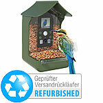 VisorTech Vogelhäuschen & Futterstelle, Full-HD-Kamera, Versandrückläufer VisorTech Vogelfutterhäuser mit Full-HD-Kamera, PIR-Sensor und IR-Nachtsicht