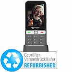 simvalley MOBILE 4G-Senioren-Handy, Touchdisplay, Versandrückläufer simvalley MOBILE 4G-Komforthandys mit Touchdisplay, WhatsApp, SOS-Funktion und GPS 