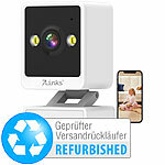 7links Mini-IP-Kamera, 2K, farbige & IR-Nachtsicht, Versandrückläufer 7links WLAN-IP-Kameras mit Farb-Nachtsicht, Geräuscherkennung und Sirene