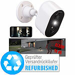 7links Akku-Outdoor-IP-Überwachungskamera mit 2K, Versandrückläufer 7links Outdoor-WLAN-IP-Überwachungskameras mit 2K, Farb-Nachtsicht, Sirene & Akku, kompatibel zu Echo Show