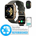 newgen medicals Premium-GPS-Fitness-&-Fashion-Smartwatch, Versandrückläufer newgen medicals Fitness-Smartwatches mit GPS, Herzfrequenz- und SpO2-Sensor und Freisprech-Funktion