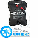 Semptec Campingdusche USB: Akku-Camping-Dusche mit Tauchpumpe, Saugnapf,  Haken, Versandrückläufer (Campingdusche mit Pumpe Akku)