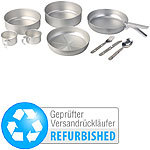 Semptec Urban Survival Technology 13-teiliges Camping-Kochgeschirr aus Aluminium, Versandrückläufer Semptec Urban Survival Technology Campinggeschirre