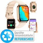 newgen medicals Fitness-Smartwatch mit 1,93" Display, Freisprechen, Versandrückläufer newgen medicals Smartwatches Fitnessuhren mit Telefon-Freisprechfunktion 