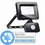 Luminea Mini-LED-Fluter, PIR-Bewegungssensor, 10 Watt, Versandrückläufer Luminea Mini-LED-Fluter mit PIR-Sensor (warmweiß)