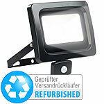 Luminea Mini-LED-Fluter, PIR-Sensor, 50 Watt, 4.000 lm, Versandrückläufer Luminea LED-Fluter mit Bewegungsmelder (tageslichtweiß)