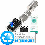 VisorTech Elektronischer Tür-Schließzylinder, App, Versandrückläufer VisorTech Tür-Schließzylinder mit App, RFID-Schlüssel, Fingerabdruck und PIN-Eingabe 