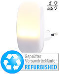 Lunartec Kompaktes LED-Steckdosen-Nachtlicht, Versandrückläufer Lunartec LED-Steckdosen-Nachtlicht mit Dämmerungssensor