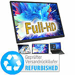 auvisio Mobiler Full-HD-IPS-Monitor mit 18,5"/47 cm, Versandrückläufer auvisio Mobile IPS-Full-HD-Monitore mit Standfuß 
