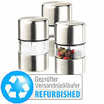 PEARL Mini-Salz-/Pfeffermühle, Edelstahl,Versandrückläufer PEARL Manuelle Mini Salz-und Pfeffer-Mühlen