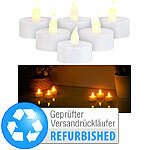 Britesta 6er-Set LED-Teelichter, täuschend echte flackernde Versandrückläufer Britesta LED-Teelichter mit beweglicher Flamme und Timer 