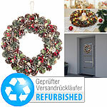 infactory Advents- und Weihnachtskranz mit LED-Beleuchtung, Versandrückläufer infactory LED-Weihnachts-Türkränze