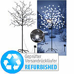 Lunartec Solar-LED-Deko-Kirschbaum mit 152 beleuchteten BlütenVersandrückläufer Lunartec Solar-LED-Deko-Kirschbaum, spritzwassergeschützt 