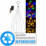 Lunartec Christbaum-Überwurf-Lichterkette, 240 RGBW-LEDs, Versandrückläufer Lunartec Weihnachtsbaum-Überwurf-Lichterketten mit Bluetooth & App-Steuerung