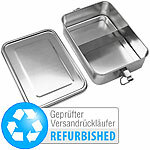 Rosenstein & Söhne Edelstahl-Lunchbox mit Dichtungsring, Versandrückläufer Rosenstein & Söhne Edelstahl-Vesperboxen