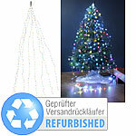 Lunartec Christbaum-Überwurf-Lichterkette, 320 bunte LEDs, Versandrückläufer Lunartec Weihnachtsbaum-Überwurf-Lichterketten mit Farbwechsel