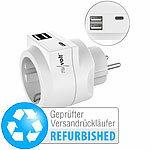 revolt 3in1-Steckdose mit USB Typ C & 2x USB Typ A, Versandrückläufer revolt USB-Steckdosen mit USB-C