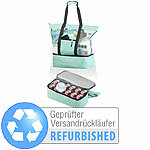 PEARL Leichte 2in1-Strand-Netztasche, Versandrückläufer PEARL Strandtaschen mit Kühlfach