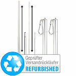 Rosenstein & Söhne 2er-Set Teleskop-Edelstahl-Trinkhalme mit Bürste, Versandrückläufer Rosenstein & Söhne Teleskop-Trinkhalme in Schlüsselanhänger-Gehäusen