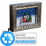 infactory Weihnachts-Bilderrahmen "Bescherung" mit LEDs, Versandrückläufer infactory Weihnachts-Bilderrahmen mit LED, Musik, Timer und Schneewirbel