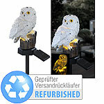 Lunartec Solar-Eulenleuchte, Versandrückläufer Lunartec  
