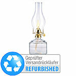 Lunartec Nostalgische Petroleum-Sturmlaterne, Versandrückläufer Lunartec Petroleum-Sturmlaternen im Glas-Design 