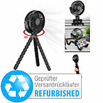 PEARL 360°-Akku-Handventilator mit flexiblem Stativ, Versandrückläufer PEARL 360°-Akku-Handventilatoren mit flexiblen Stativ