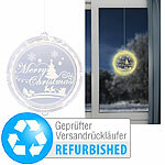 Lunartec Weihnachtliches Fenster-Licht "Merry Christmas", Versandrückläufer Lunartec LED-Weihnachts-Dekorationen
