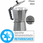 Cucina di Modena Espresso-Kocher in Hammerschlag-Optik, Versandrückläufer Cucina di Modena Espressokocher 