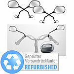 PEARL 4er-Set Fahrrad-Rückspiegel mit Lenkerhalterung, Versandrückläufer PEARL Fahrrad-Rückspiegel-Sets