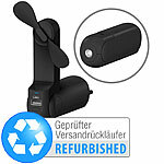 PEARL 3in1-Mini-Ventilator mit Powerbank & Taschenlampe, Versandrückläufer PEARL 3in1-Ventilatoren mit Powerbank und Taschenlampe