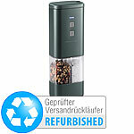 Rosenstein & Söhne 2in1-Akku-Salz- und Pfeffermühle, Versandrückläufer Rosenstein & Söhne Elektrische Kombi-Gewürzmühlen