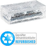 Lunartec Solar-Glasbausteine mit LED & Lichtsensor (refurbished) Lunartec LED-Solar-Glasbausteine