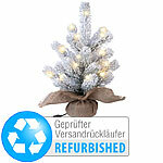 infactory Deko-Weihnachtsbaum mit Schnee, 20 LEDs, 26 cm, Versandrückläufer infactory 
