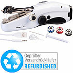 PEARL Mini-USB-Handnähmaschine, USB- & Batterie-Betrieb, Versandrückläufer PEARL Mini-USB-Handnähmaschinen