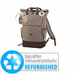 Xcase Kompakter Rolltop-Canvas-Rucksack, Versandrückläufer Xcase Rolltop-Canvas-Rucksäcke mit gepolstertem Laptop-Fach