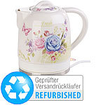 Rosenstein & Söhne Keramik-Wasserkocher mit BlumenmusterVersandrückläufer Rosenstein & Söhne