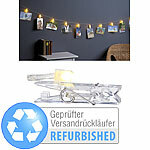 Lunartec LED-Foto-Clips-Lichterkette mit 40 Klammern, Versandrückläufer Lunartec LED-Foto-Clips-Lichterketten mit Batterie-Betrieb