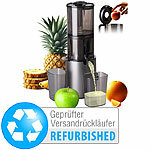 Rosenstein & Söhne Elektro-Ganzfrucht-Kalt-Entsafter, 800ml, Versandrückläufer Rosenstein & Söhne Ganzfrucht-Kaltpress-Entsafter mit Slow-Juicer-Technik & Rückwärtslauf