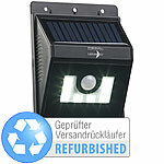 Lunartec Solar-LED-Wandleuchte mit Bewegungsmelder, Versandrückläufer Lunartec Solar-LED-Wandlichter mit Nachtlicht-Funktion